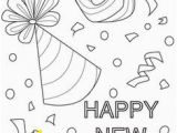 Happy New Year Coloring Pages Preschool Happy New Year Party Hats Coloring Page Church Stuff