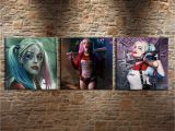 Harley Quinn Wall Mural 2019 Harley Quinn 3p Canvas Painting Living Room Home Decor Modern Mural Art Oil Painting 01 From Wujia002 $12 07