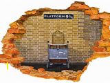 Harry Potter Castle Wall Mural Wall Sticker Harry Potter Platform 9 3 4 Broken Wall Hole In the Wall Smashed Wall 3d Look Wall Decor for Bedroom Living Room Kids Room