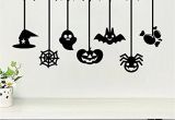 Haunted House Wall Mural Halloween Pumpkin Ghost Bat Spider Wall Decals Window