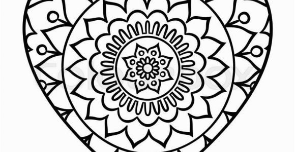 Heart Mandala Coloring Pages Heart Mandala