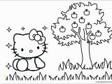 Hello Kitty Alphabet Coloring Pages Hello Kitty with Apple Tree Coloring Page Free Coloring