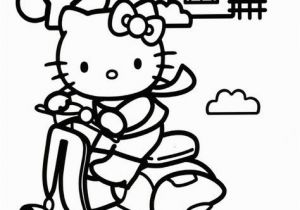 Hello Kitty and Keroppi Coloring Pages Hello Kitty On A Scooter 567850