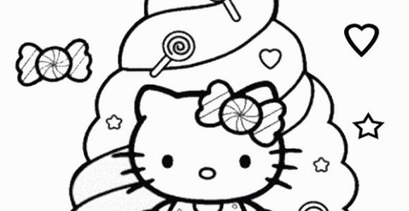 Hello Kitty Birthday Coloring Pages Hello Kitty Coloring Pages Candy with Images