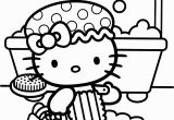 Hello Kitty Coloring Pages Airplane Shower