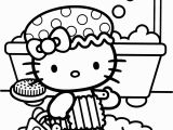 Hello Kitty Coloring Pages Airplane Shower