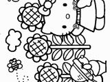 Hello Kitty Coloring Pages iPhone Hello Kitty Spring Coloring Pages with Images