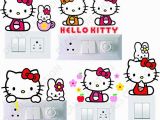 Hello Kitty Giant Wall Mural Decals Creation Hello Kitty Switch Sticker for Girls Set Of 5