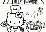 Hello Kitty Holiday Coloring Pages Hello Kitty Bbq Coloring Page