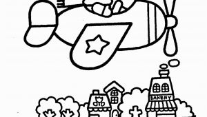 Hello Kitty House Coloring Pages Hello Kitty On Airplain – Coloring Pages for Kids with
