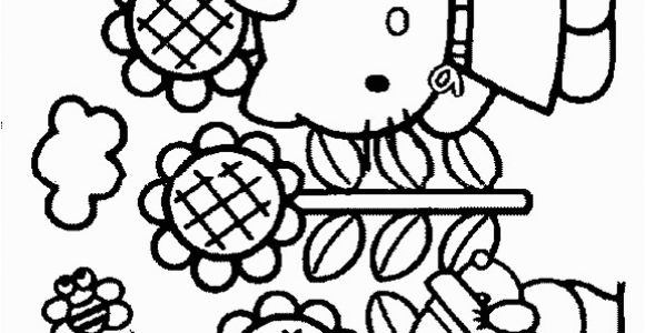 Hello Kitty Superhero Coloring Pages Hello Kitty Spring Coloring Pages with Images