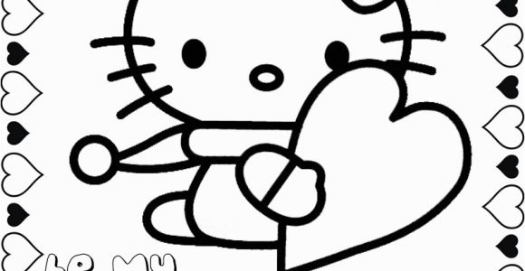 Hello Kitty Valentines Day Coloring Pages Hello Kitty Valentine Coloring Pages