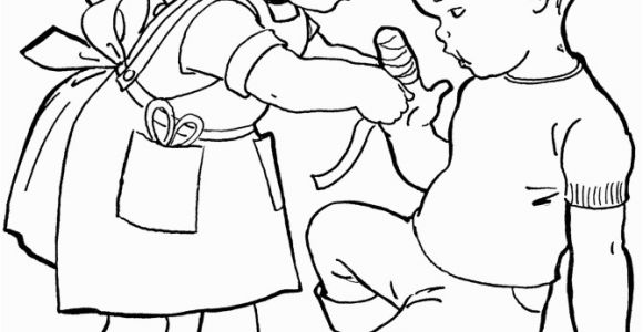 Helping Others Coloring Pages for Preschoolers Kids Helping Each Other Coloring Page Coloring Home