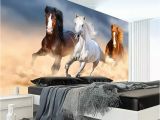 Horse Murals for Bedroom Walls Custom Wallpaper Modern Animal Oil Painting Galloping Horse