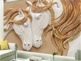 Horse Murals for Bedroom Walls High Quality Custom Wallpaper 3d Stereo Embossed Horse Living