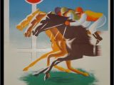 Horse Racing Wall Murals Vintage French Grand Prix Horse Racing Print Loterie