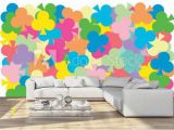 How to Install A Wall Mural Multi Color Of Clubs Card Put Overlap to Pattern Colorful Of Geometry Shape Overlay to Texture Of Backdrop Wall Mural
