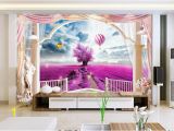 How to order A Wall Mural Custom 3d Wallpaper Mural Living Room sofa Tv Backdrop Mural Lavender Balloon Rome Balcony Picture Wallpaper Mural Sticker Home Decor High