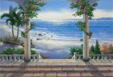 How to Paint A Beach Wall Mural Trompe L Oeil Wall Mural