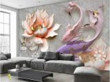 How to Paint A Floral Wall Mural Custom 3d Stereo Watercolor Flowers Rose Diamonds Wallpaper Background Wallpaper Mural Painting Dining Room Tv Mural Cell Phone Wallpapers