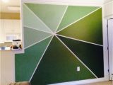 How to Paint A Geometric Wall Mural Artsy Grüne Wand Mein Freund Gemalt Hat so Talentiert