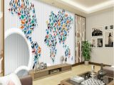How to Paint A Large Wall Mural Us $16 5 Off Retro Personality Large World Map Mural Wallpaper 3d Painting Living Room Bedroom Wallpapers Backdrop Stereoscopic Wall Paper In