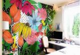 How to Paint A Mural On A Bedroom Wall the Flower Wall Mural Interior Colors In 2019