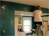 How to Paint A Wall Mural without A Projector Bud Kitchen Updates Accent Wall and Faux Painted