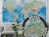 How to Paint A Wall Mural without A Projector Mural – World Map – Wall Picture Decoration Miller Projection In Plastically Relief Design Earth atlas Globe Wallposter Poster Decor 82 7 X 55