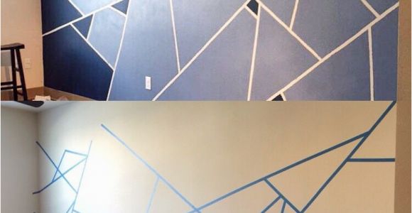 How to Paint An Abstract Wall Mural Abstract Wall Design I Used One Roll Of Painter S Tape and