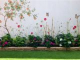 How to Paint An Outdoor Wall Mural Hand Painted Garden In 2019