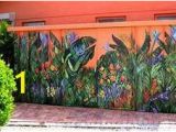 How to Paint An Outdoor Wall Mural Painted Flowers On A Fence Fences