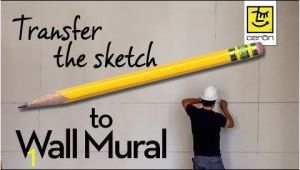 How to Transfer Mural On Wall 229 How to Transfer Sketch to Wall Mural Making the Grid