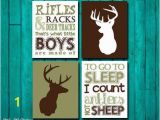 Hunting Camo Wall Murals Hunting Nursery Wall Art Rifles Racks & Deer Tracks by