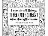I Can Do All Things Coloring Page I Can Do All Things Through Christ by