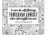 I Can Do All Things Through Christ Coloring Page I Can Do All Things Through Christ by
