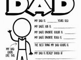 I Love Dad Coloring Pages Father S Day Questionnaire & Coloring Page Free Printable