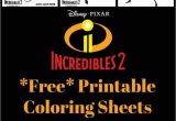 Incredibles 2 Coloring Pages Printable Free Printable Incredibles 2 Crafts Activity Sheets and