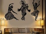 Indian Mural Wall Art Vinyl Wall Decal Dance Indian Womans Devadasi Indian Dance