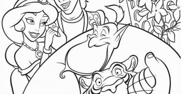 Jasmine Aladdin Coloring Pages Jasmine Aladdin Génie Et Rajah