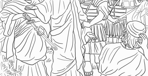 Jesus Arrested In the Garden Of Gethsemane Coloring Page Jesus Arrested In the Garden Of Gethsemane Coloring Page