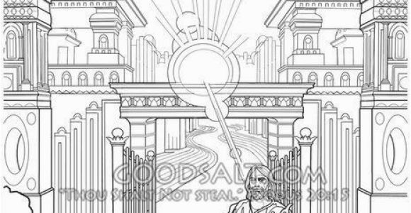 Jesus In Heaven Coloring Page Jesus at the Heavens Gate Wel Ing His Faithful Servant