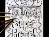 Jesus is My Superhero Coloring Pages Jesus Superhero 8 5×11 Instant Pinterest