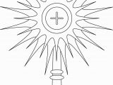 Jesus On the Cross Coloring Pages Printable Monstrance Coloring Page Google Search Mit Bildern