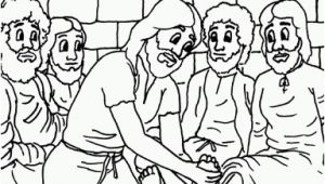 Jesus Washes the Disciples Feet Coloring Page Coloring Pages Jesus and His Disciples