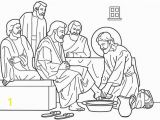 Jesus Washes the Disciples Feet Coloring Page Jesus Free Clipart 71