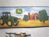 John Deere Wall Mural John Deere Tractor Wallpaper Border Wallpapersafari