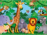 Jungle Safari Wall Mural Kids Jungle Mural