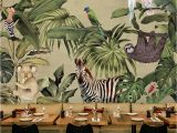 Jungle Scene Wall Mural southeast asian Rainforest Flora and Fauna Of Large Murals