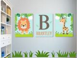 Jungle themed Nursery Wall Murals Safari Nursery Wall Art Safari Nursery Decor Boy Nursery